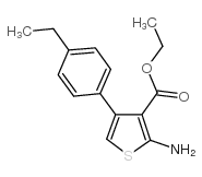 2-氨基-4-(4-乙基苯基)噻吩-3-羧酸乙酯结构式