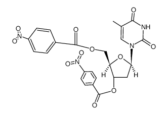 3',5'-di-O-(4-nitrobenzoyl)-β-thymidine结构式