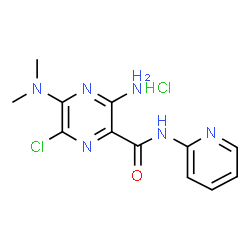 3-氨基-6-氯-5-二甲基氨基-N-2-吡啶基吡嗪甲酰胺盐酸盐结构式