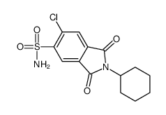 6-chloro-2-cyclohexyl-2,3-dihydro-1,3-dioxo-1H-isoindole-5-sulphonamide结构式