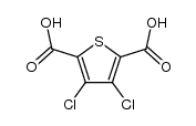 3,4-dichloro-2,5-thiophenedicarboxylic acid Structure