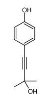 4-(3-Hydroxy-3-methyl-1-butyn-1-yl)phenol结构式