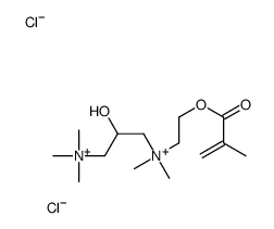 N'-[2-(methacryloyloxy)ethyl]-N,N,N,N',N'-pentamethyl-N,N'-(2-hydroxypropane-1,3-diyl)diammonium dichloride结构式