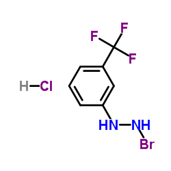 2-溴-5-三氟甲基苯肼盐酸盐结构式