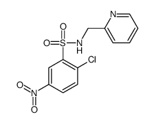 2-chloro-5-nitro-N-(pyridin-2-ylmethyl)benzenesulfonamide结构式