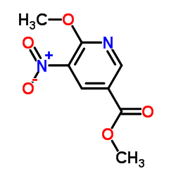 6-甲氧基-5-硝基烟酸甲酯结构式