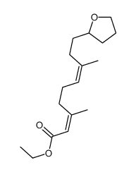 ethyl 3,7-dimethyl-9-(oxolan-2-yl)nona-2,6-dienoate结构式