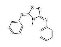 4-methyl-3-N,5-N-diphenyl-1,2,4-dithiazolidine-3,5-diimine Structure
