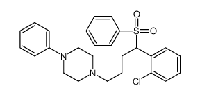 1-[4-(benzenesulfonyl)-4-(2-chlorophenyl)butyl]-4-phenylpiperazine结构式