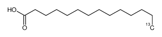 肉豆蔻酸-14-13C结构式