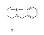 2-[1-phenylethyl(trimethylsilyl)amino]pentanenitrile结构式