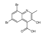 6,8-dibromo-3-hydroxy-2-methylquinoline-4-carboxylic acid Structure