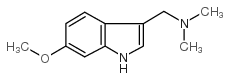 6-甲氧基-3二甲胺基甲基吲哚结构式