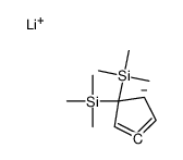 lithium,trimethyl-(1-trimethylsilylcyclopenta-2,4-dien-1-yl)silane Structure