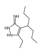 1H-Pyrazol-3-amine,5-ethyl-4-(1-propylbutyl)-(9CI)结构式
