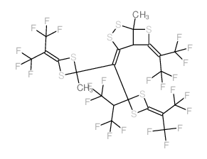 (4E)-4-[[2-(1,1,1,3,3,3-hexafluoropropan-2-yl)-4-(1,1,1,3,3,3-hexafluoropropan-2-ylidene)-1,3-dithietan-2-yl]-[4-(1,1,1,3,3,3-hexafluoropropan-2-ylidene)-2-methyl-1,3-dithietan-2-yl]methylidene]-6-(1, Structure