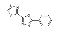 2-phenyl-5-(1,3,4-thiadiazol-2-yl)-1,3,4-oxadiazole结构式