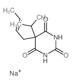 5-(2-Butenyl)-5-isopropylbarbituric acid sodium salt Structure