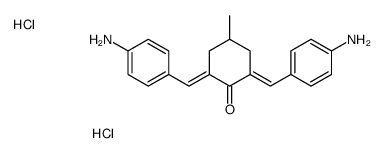 1,3-bis[(4-aminophenyl)methylene]-5-methylcyclohexan-1-one dihydrochloride Structure