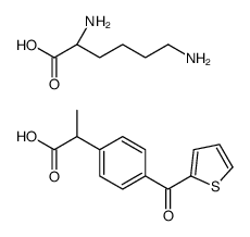 [(5S)-5-amino-5-carboxypentyl]azanium,2-[4-(thiophene-2-carbonyl)phenyl]propanoate结构式