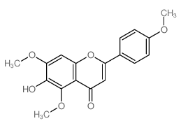 6-Hydroxy-5,7-dimethoxy-2-(4-methoxyphenyl)-4H-chromen-4-one结构式
