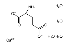 calcium,(2S)-2-aminopentanedioate,tetrahydrate Structure
