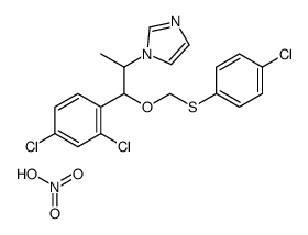 1-[1-[(4-chlorophenyl)sulfanylmethoxy]-1-(2,4-dichlorophenyl)propan-2-yl]imidazole,nitric acid结构式
