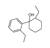 (1S,2R)-2-ethyl-1-(2-ethylphenyl)cyclohexan-1-ol结构式