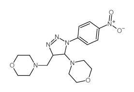 Morpholine,4-[4,5-dihydro-4-(4-morpholinylmethyl)-1-(4-nitrophenyl)-1H-1,2,3-triazol-5-yl]-(9CI) Structure