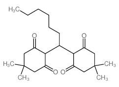 2-[1-(4,4-dimethyl-2,6-dioxo-cyclohexyl)heptyl]-5,5-dimethyl-cyclohexane-1,3-dione结构式