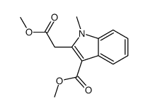 methyl 2-(2-methoxy-2-oxoethyl)-1-methylindole-3-carboxylate结构式
