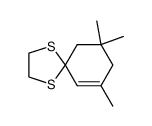 7,9,9-trimethyl-1,4-dithiaspiro[4,5]dec-6-ene Structure
