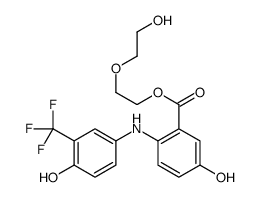 2-(2-hydroxyethoxy)ethyl 5-hydroxy-2-[4-hydroxy-3-(trifluoromethyl)anilino]benzoate Structure