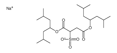 sodium 1,4-bis(1-isobutyl-3-methylbutyl) sulphonatosuccinate结构式
