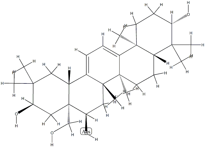 (18α)-Oleana-9(11),12-diene-3β,16α,21α,28-tetrol structure