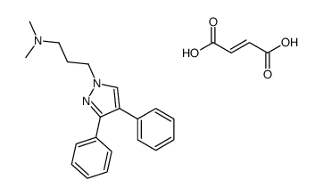 (E)-but-2-enedioic acid,3-(3,4-diphenylpyrazol-1-yl)-N,N-dimethylpropan-1-amine Structure