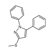 1,5-二苯基-3-甲基硫代-1H-吡唑结构式