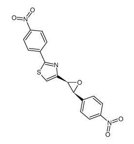 (Z)-1-(p-Nitrophenyl)-2-[2-(p-nitrophenyl)-thiazolyl-4]-oxiran结构式