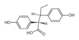 (2R*,3S*)-2,3-bis(4-hydroxyphenyl)pentanoic acid Structure