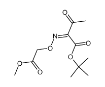 Butanoic acid, 2-[(2-Methoxy-2-oxoethoxy)imino]-3-oxo-, 1,1-dimethylethyl ester, (Z)-结构式