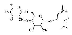 Neryl 6-O-α-L-rhamnopyranosyl-β-D-glucopyranoside Structure