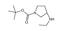 (S)-叔-丁基3-(乙基氨基)吡咯烷-1-甲酸叔丁酯结构式