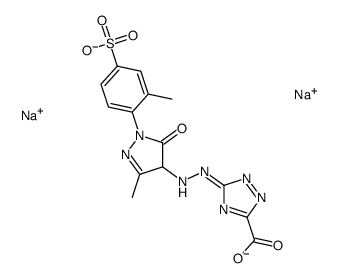 5-[[4,5-dihydro-3-methyl-1-(2-methyl-4-sulphophenyl)-5-oxo-1H-pyrazol-4-yl]azo]-1H-1,2,4-triazole-3-carboxylic acid, sodium salt Structure