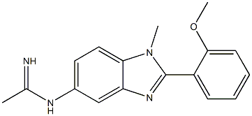 N-(2-(2-methoxyphenyl)-1-methyl-1H-benzo[d]imidazol-5-yl)acetamidine Structure