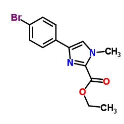 Ethyl 4-(4-bromophenyl)-1-methyl-1H-imidazole-2-carboxylate Structure