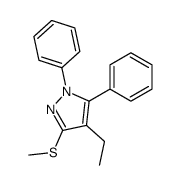 1,5-二苯基-4-乙基-3-甲基硫代-1H-吡唑结构式