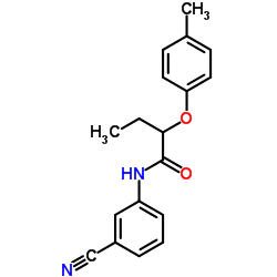 N-(3-Cyanophenyl)-2-(4-methylphenoxy)butanamide结构式