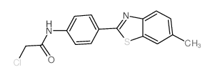 2-氯-n-[4-(6-甲基-1,3-苯并噻唑-2-基)苯基]乙酰胺结构式