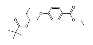 ethyl p-<(2R)-2-(t-butylcarbonyloxy)butoxy>benzoate结构式