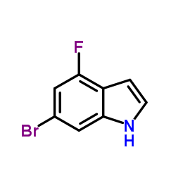 6-溴-4-氟-吲哚结构式